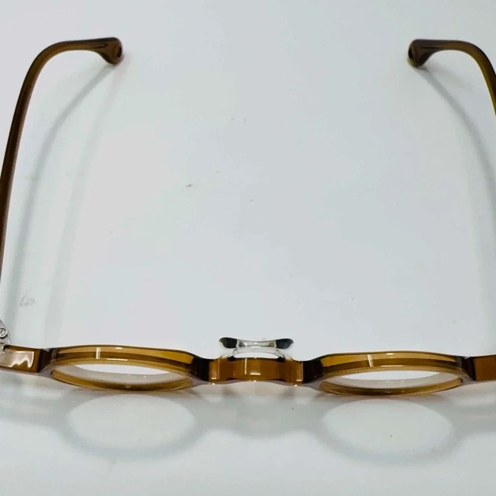 BETSION Handmade Round Eyeglasses‎ Frames B-98201-4 50-23-140 Amber John Lennon